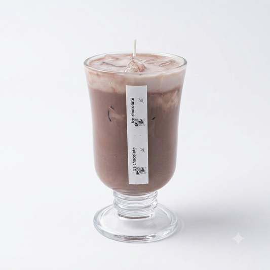 AVJ Collection Vanilla Ice Chocolate Soy Candle – Realistic Iced Mocha Dessert Candle, Hand-Poured Coffee Lover Gift