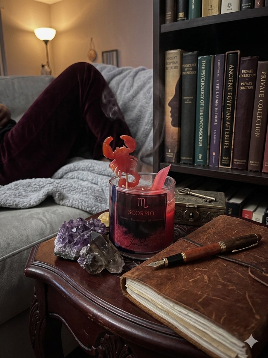Scorpio Zodiac Candle — Intense Passionate Mysterious | Astrology Gift