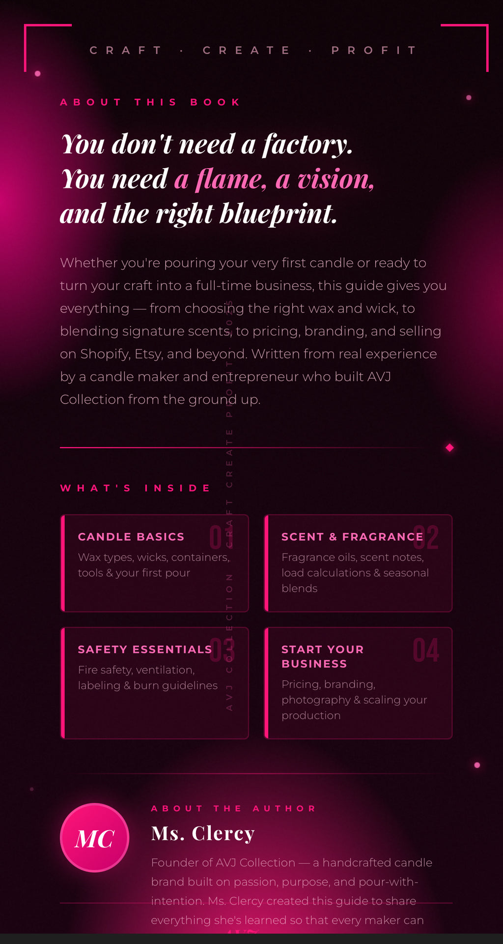 Digital product Craft, Create & Profit: Your Complete Candle Making Blueprint | AVJ Collection by Ms. Clercy