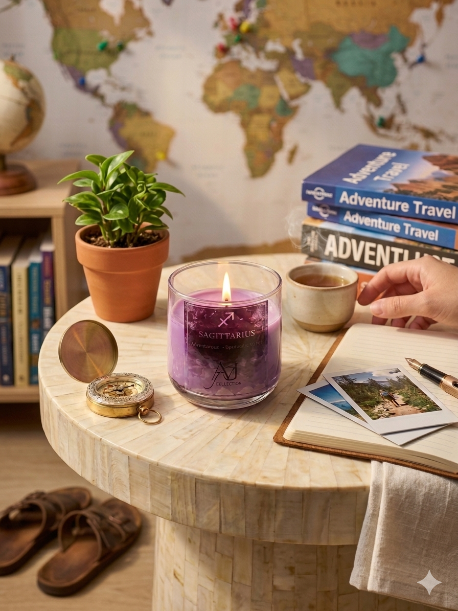 Sagittarius Zodiac Candle — Adventurous Spirit sign