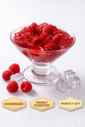 Raspberry Ice Candle | Fruit dessert Candle | Highly Scented Soy Candle | Unique Gift Idea