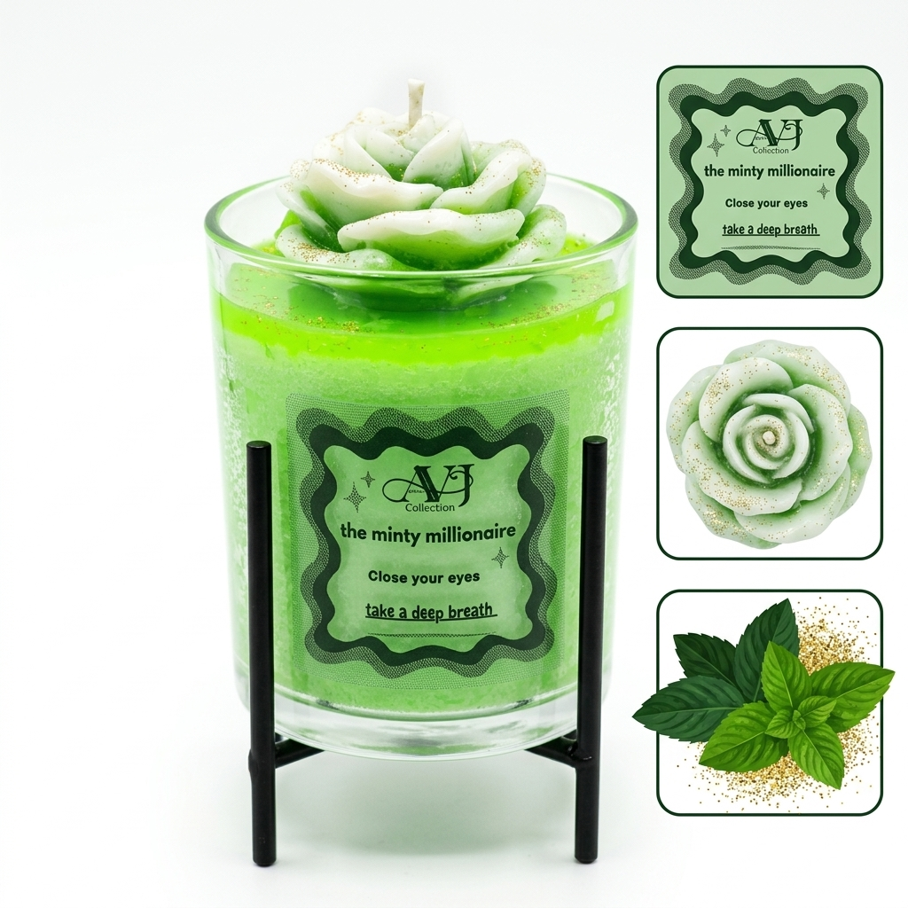The minty millionaire Floral Infusion Scented Candle