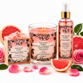 Pink Sunset Garden Signature Collection — Candle, Handmade Soap & Home Spray
