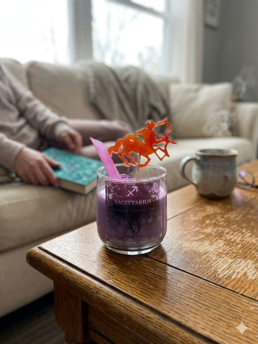 Sagittarius Zodiac Candle — Adventurous Spirit sign