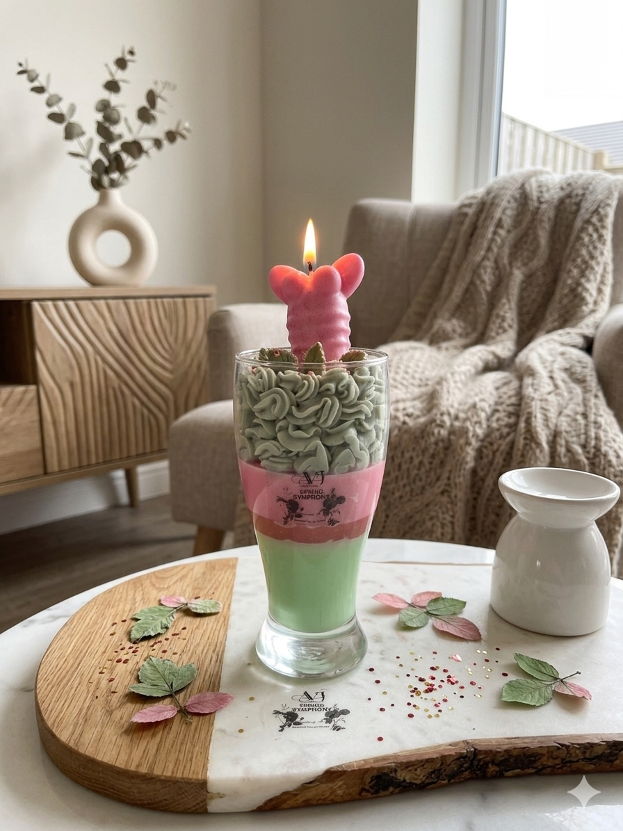 Spring Symphony Artisan Parfait Candle special gifts natural soy wax