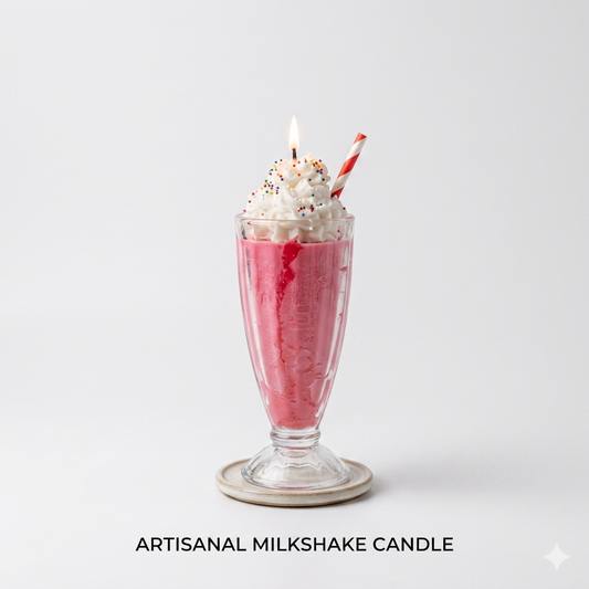 Handcrafted Fudge Milkshake Dessert Candle – Whipped Wax  Drizzle fruit mixes scent