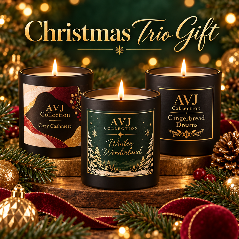 Christmas Trio Gift Set – 3 Hand-Poured Holiday Candles