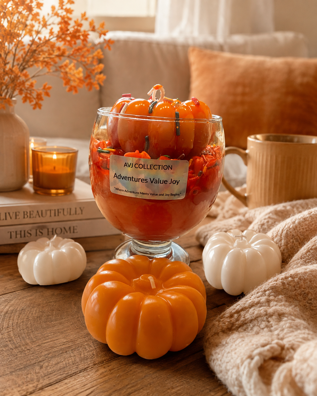 🎃 Pumpkin Sprinkle Delight Candle Halloween Decor