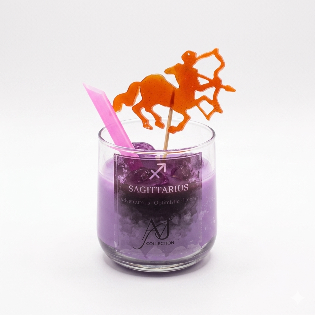 Sagittarius Zodiac Candle — Adventurous Spirit sign