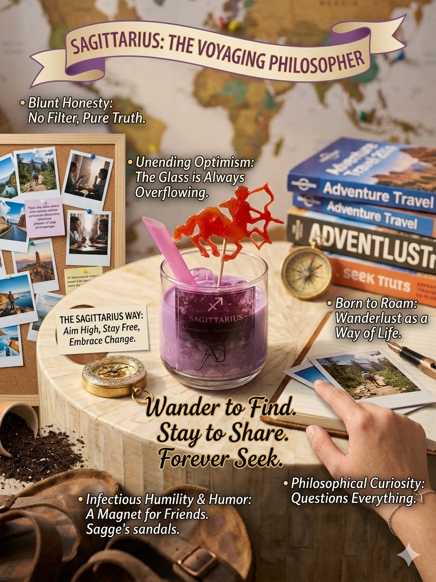 Sagittarius Zodiac Candle — Adventurous Spirit sign
