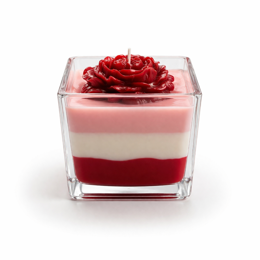 Spring Red Rose Soy Candle | Floral Luxury Candle | Self Love Gift for Her