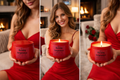 Burning temptation Tin Candle – Vibrant Orange & Red Artisanal Home Fragrance