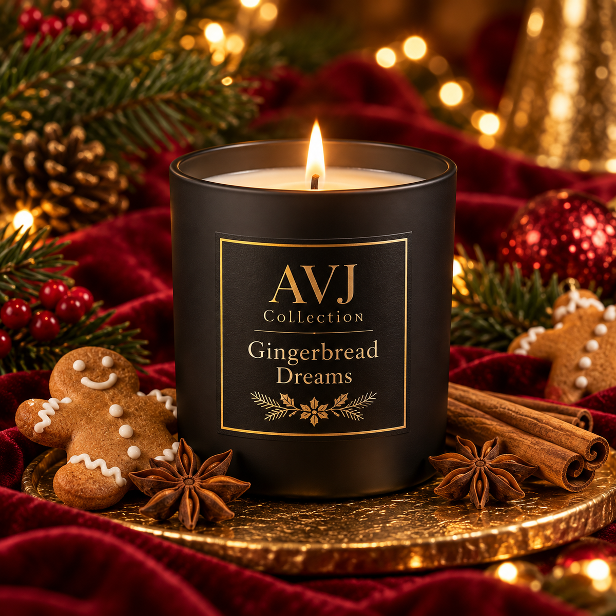AVJ Collection Gingerbread Dreams Christmas Candle