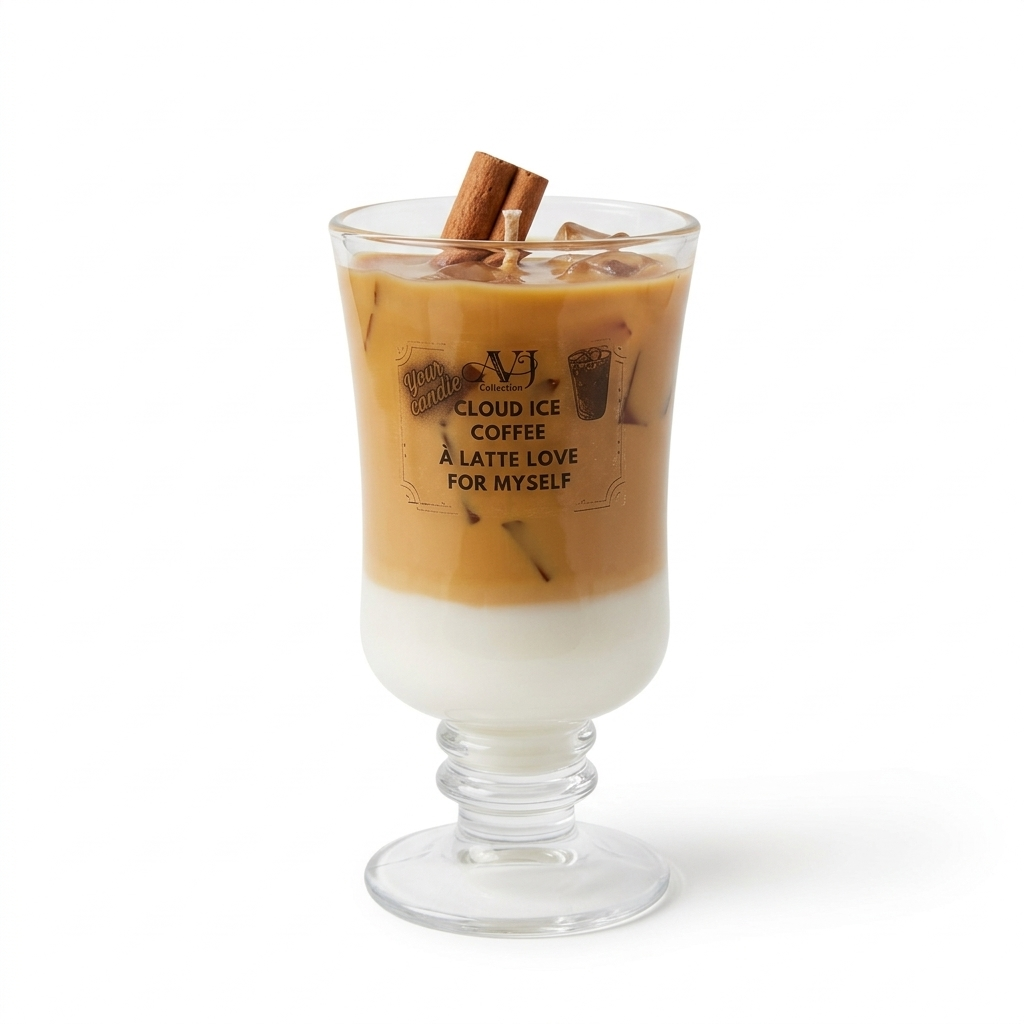 Handmade Gourmet Caramel Iced Coffee Gel Wax Mix Candle - AVJ Collection