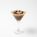 Handmade Espresso Martini Candle – Luxury Coffee Scented Dessert Candle in Martini Glass with Wax Coffee Beans, Single Wick, Gift for Coffee Lovers