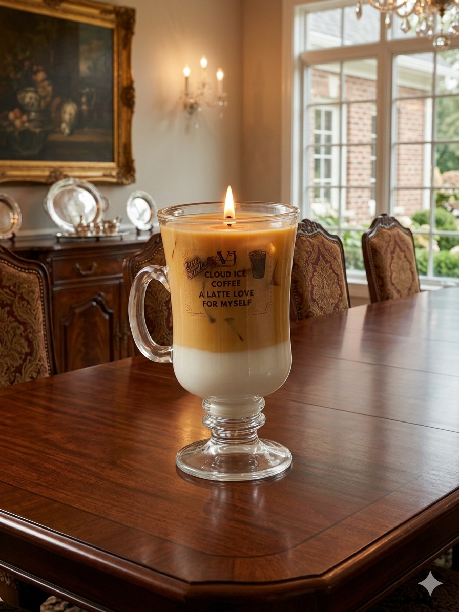 Handmade Gourmet Caramel Iced Coffee Gel Wax Mix Candle - AVJ Collection