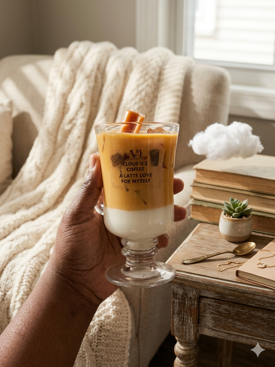 Handmade Gourmet Caramel Iced Coffee Gel Wax Mix Candle - AVJ Collection