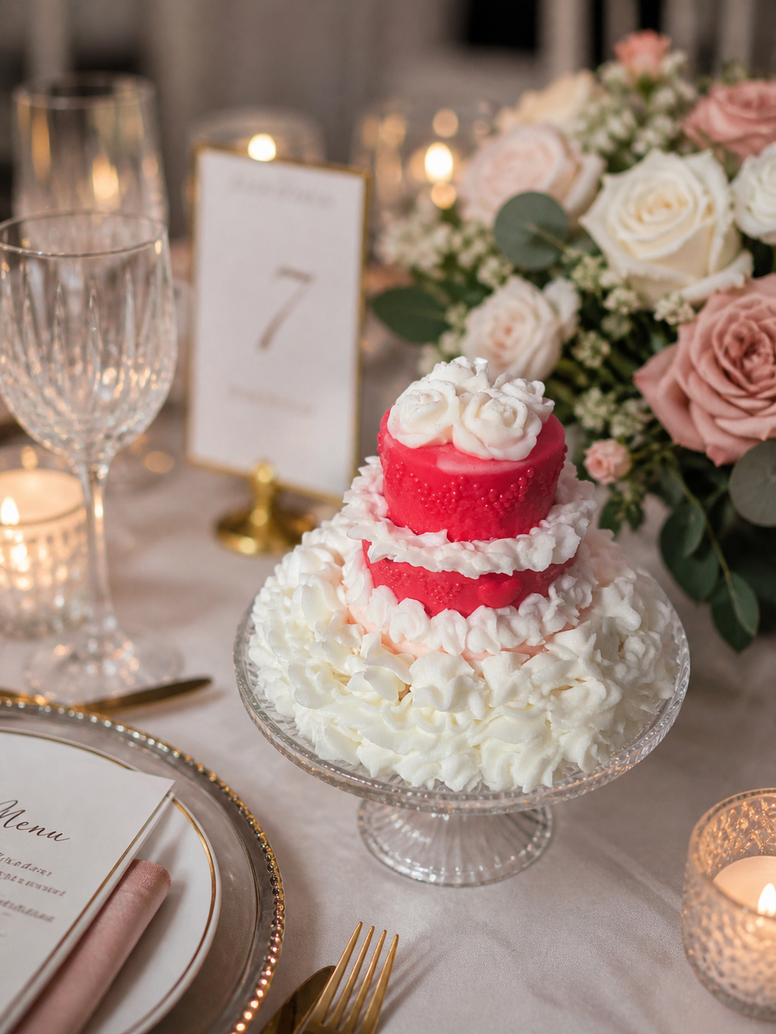 Wedding Cake Candle | Tiered Cake Candle | Bridal Gift | Dessert Candle