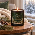 Winter Wonderland hand-poured Christmas candle in matte black jar