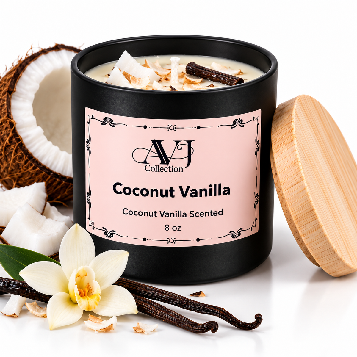 AVJ Collection 8 oz Scented Candle hand poured candle – luxury soy candles,Choose Your Fragrance – Fresh, Cozy, Aromatherapy and Intention Candles