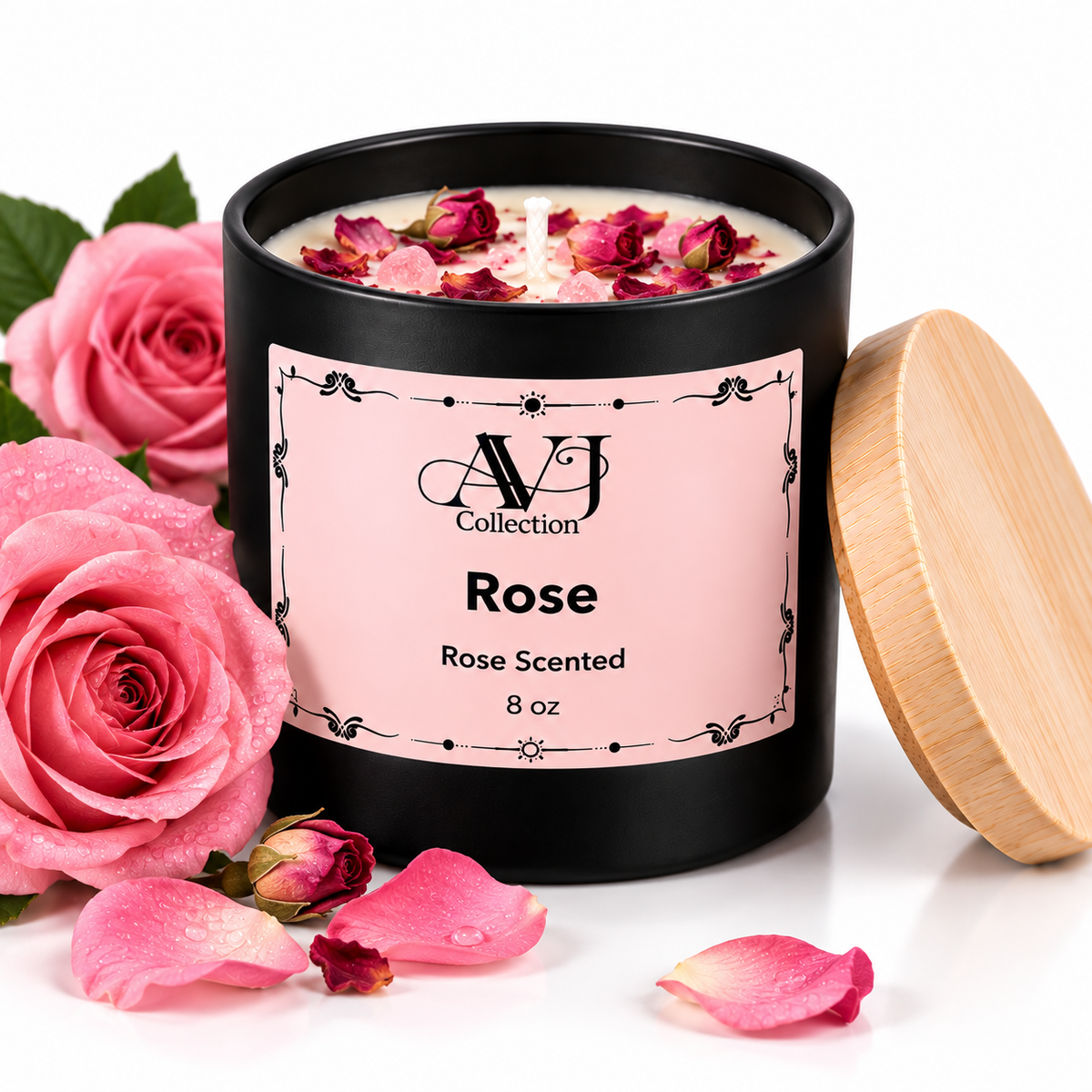 AVJ Collection 8 oz Scented Candle hand poured candle – luxury soy candles,Choose Your Fragrance – Fresh, Cozy, Aromatherapy and Intention Candles