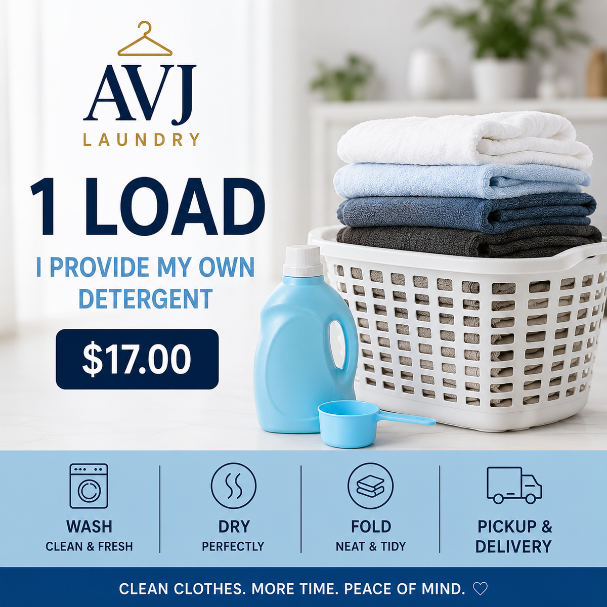 AVJ Laundry – Wash, Dry & Fold Service