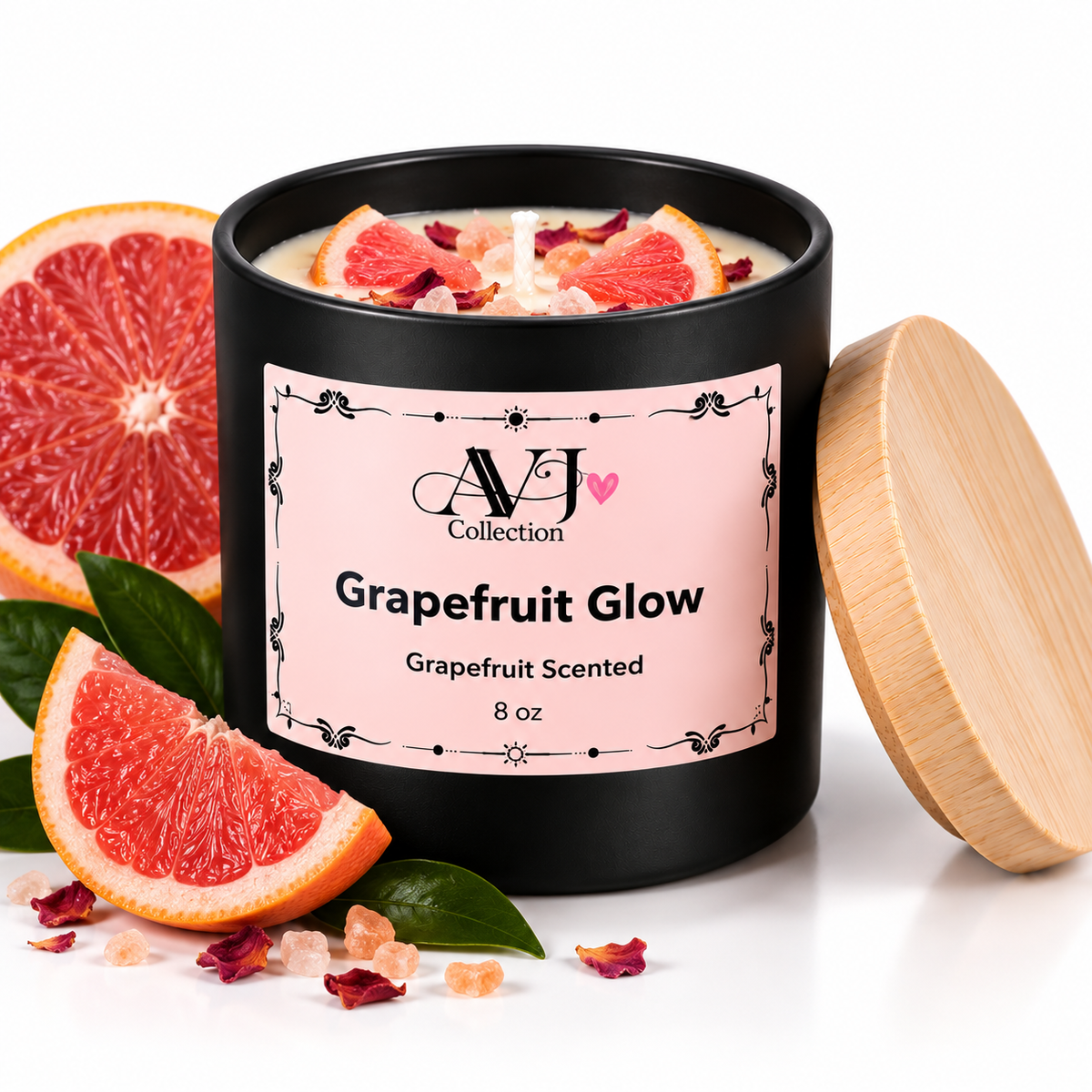 AVJ Collection 8 oz Scented Candle hand poured candle – luxury soy candles,Choose Your Fragrance – Fresh, Cozy, Aromatherapy and Intention Candles