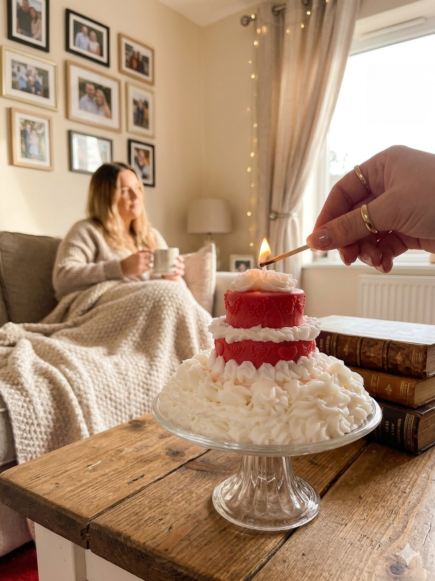 Wedding Cake Candle | Tiered Cake Candle | Bridal Gift | Dessert Candle