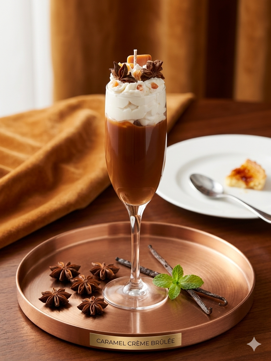 Caramel Crème Brûlée Dessert Candle – Luxury Whipped Wax Candle | Sweet Gourmand Home Décor “vanilla caramel cinnamon scented “