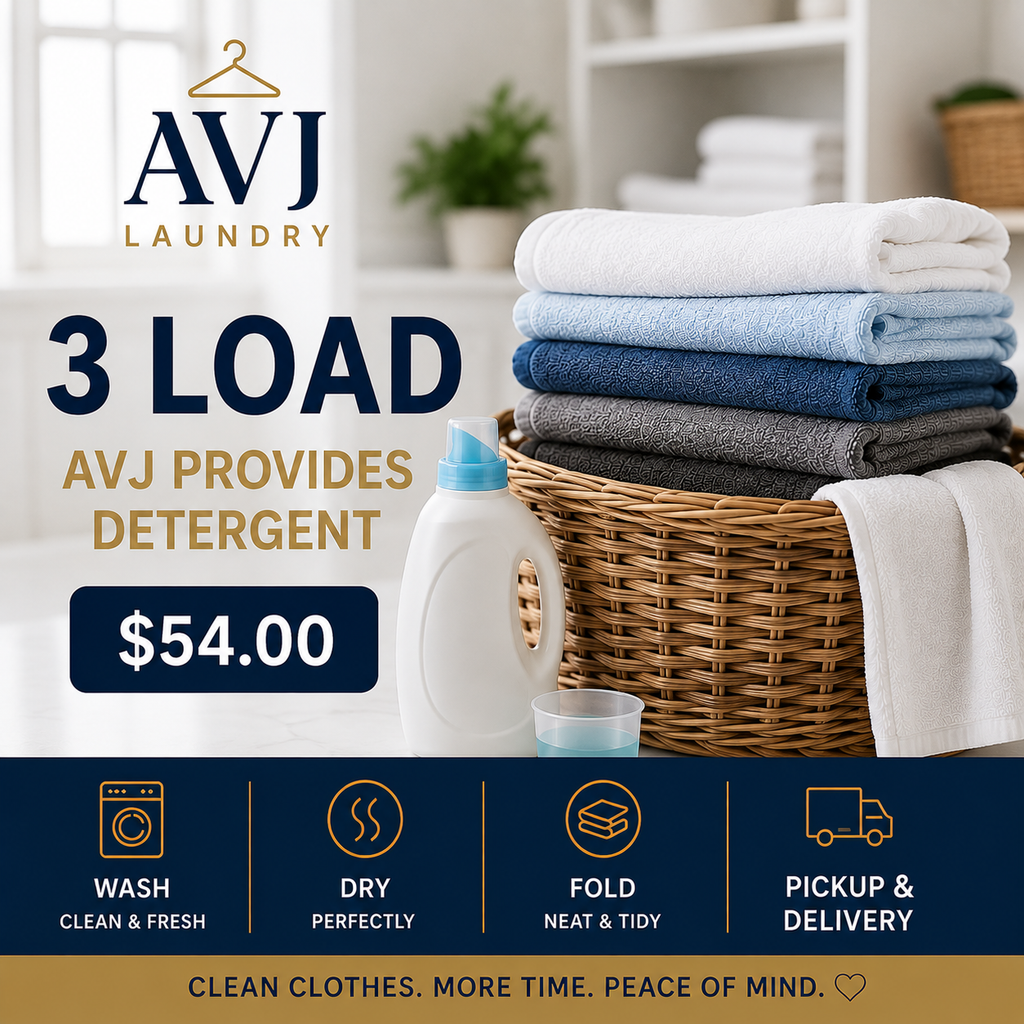 AVJ Laundry – Wash, Dry & Fold Service
