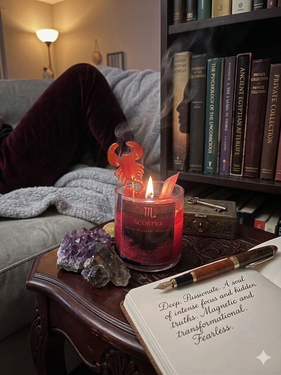 Scorpio Zodiac Candle — Intense Passionate Mysterious | Astrology Gift