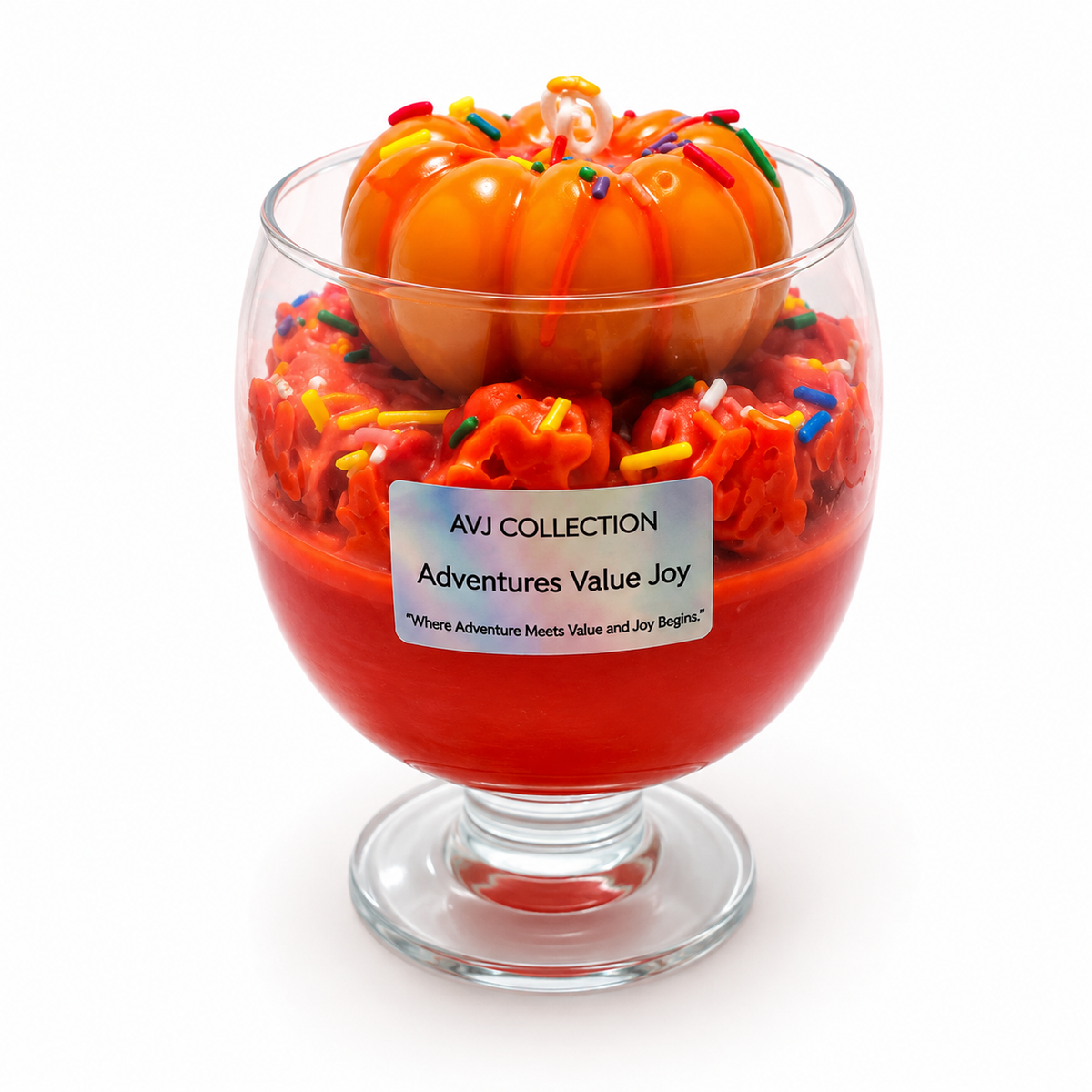 🎃 Pumpkin Sprinkle Delight Candle Halloween Decor