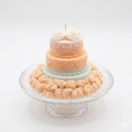 Peach & Sage Wedding Cake Candle 3-Tier Decorative Birthday Candle Aesthetic Room Decor