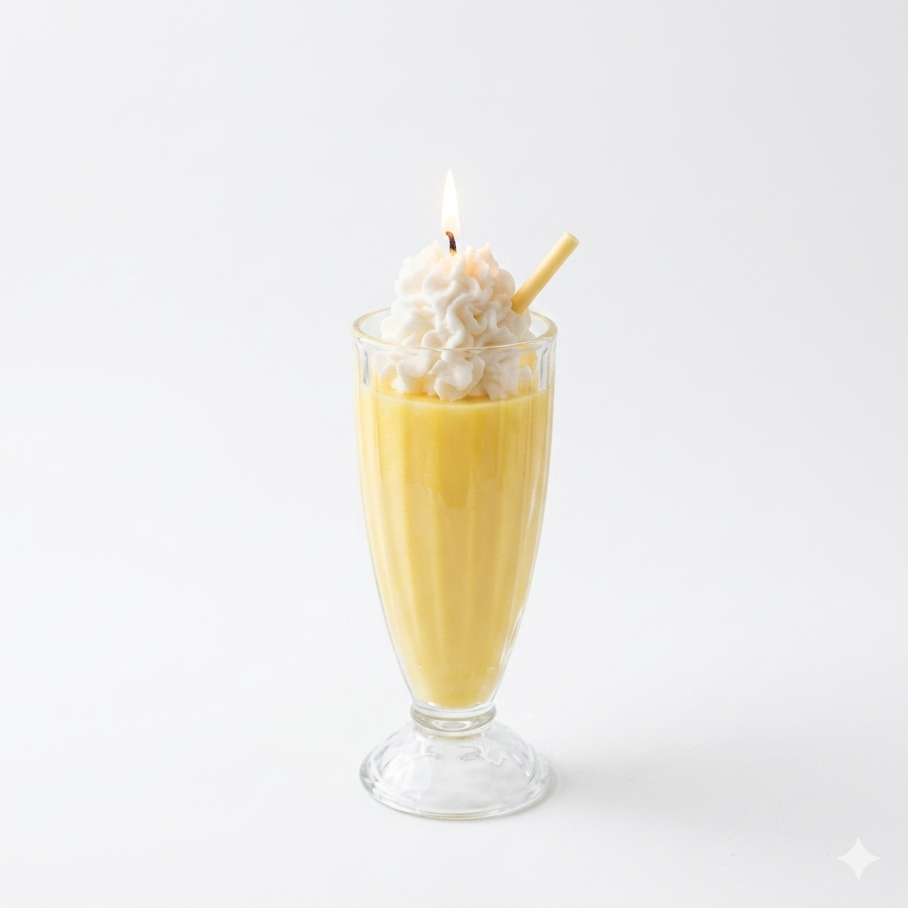 Handcrafted Fudge Milkshake Dessert Candle – Whipped Wax  Drizzle fruit mixes scent