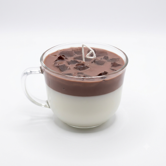 Iced Mocha Candle | Chocolate Vanilla Coffee Candle in a Glass Mug