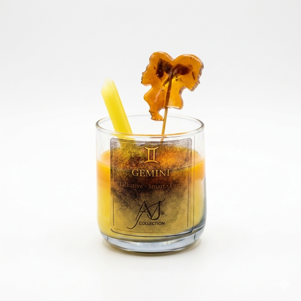 Gemini ♊ Talkative, Smart & Fun Handmade Zodiac Artisan Candle