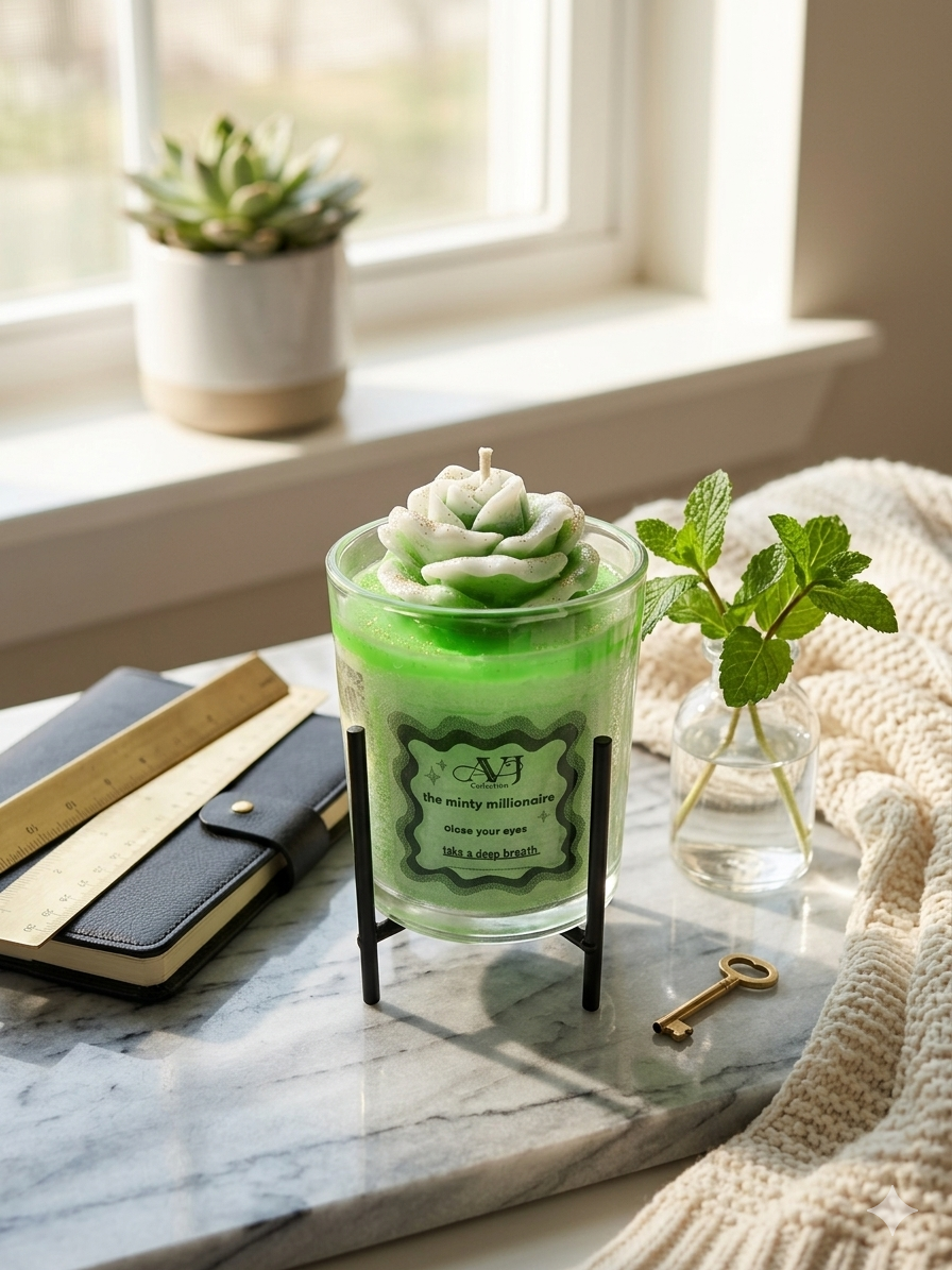 The minty millionaire Floral Infusion Scented Candle