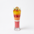 Layered Lemon Cherry Sangria Cocktail Candle in Pilsner Glass - Scented Gel and Soy Wax Candle, Decorative Drink Candle for Party and Gift