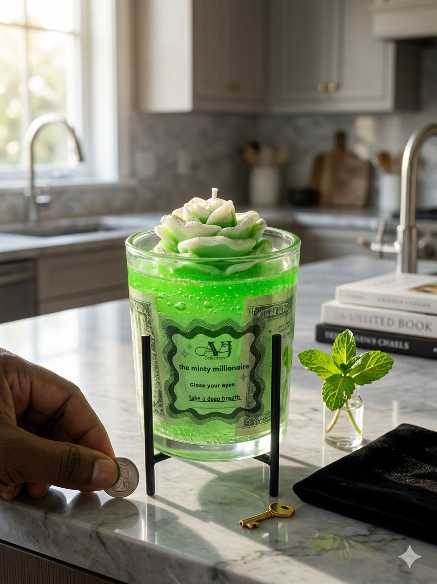The minty millionaire Floral Infusion Scented Candle