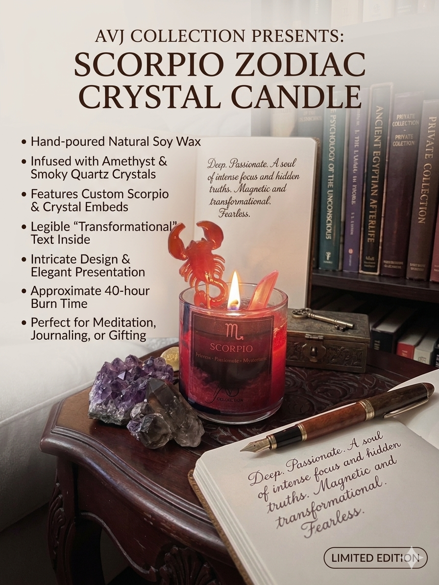 Scorpio Zodiac Candle — Intense Passionate Mysterious | Astrology Gift