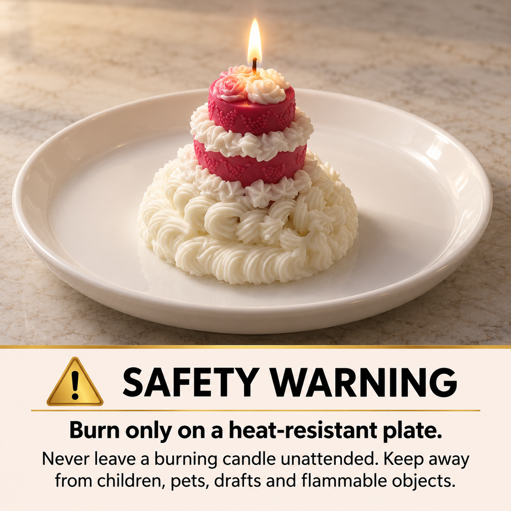 Wedding Cake Candle | Tiered Cake Candle | Bridal Gift | Dessert Candle