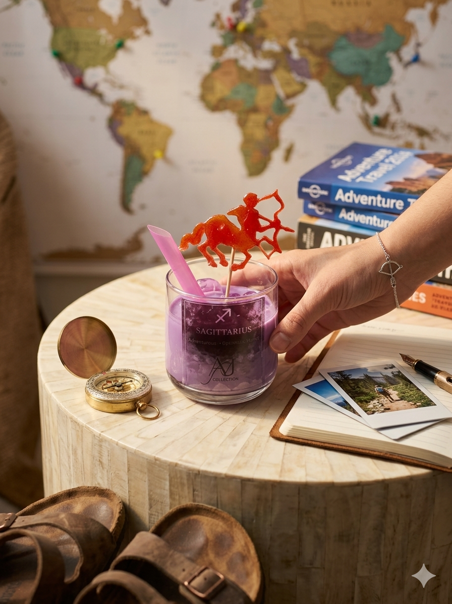 Sagittarius Zodiac Candle — Adventurous Spirit sign