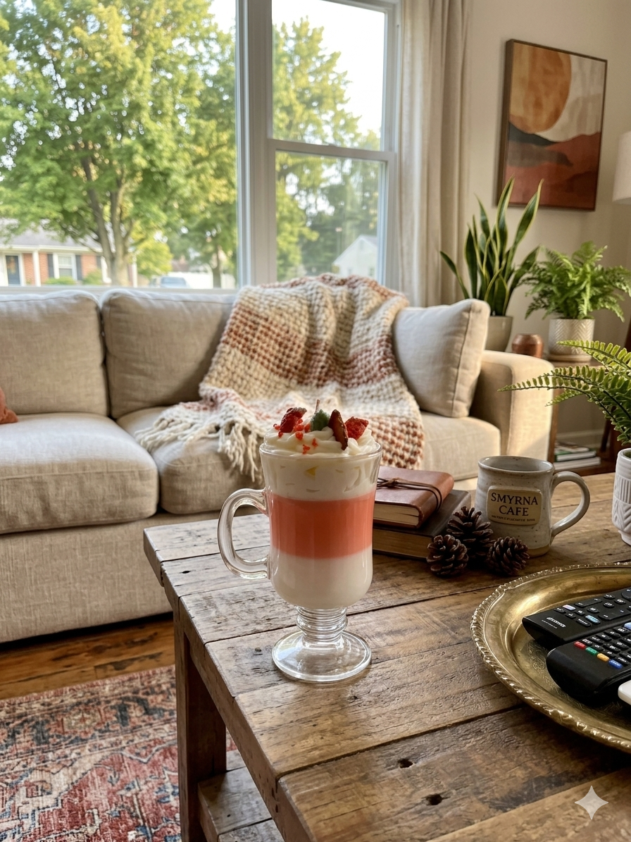 Strawberries and Cream Latte Art Candle – Fruity Dessert Scent
Indulge your senses with this exquisitely craft