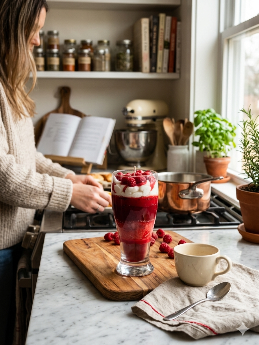 Cherry Velvet Glow Candle | Luxury Dessert-Inspired Soy Wax Candle