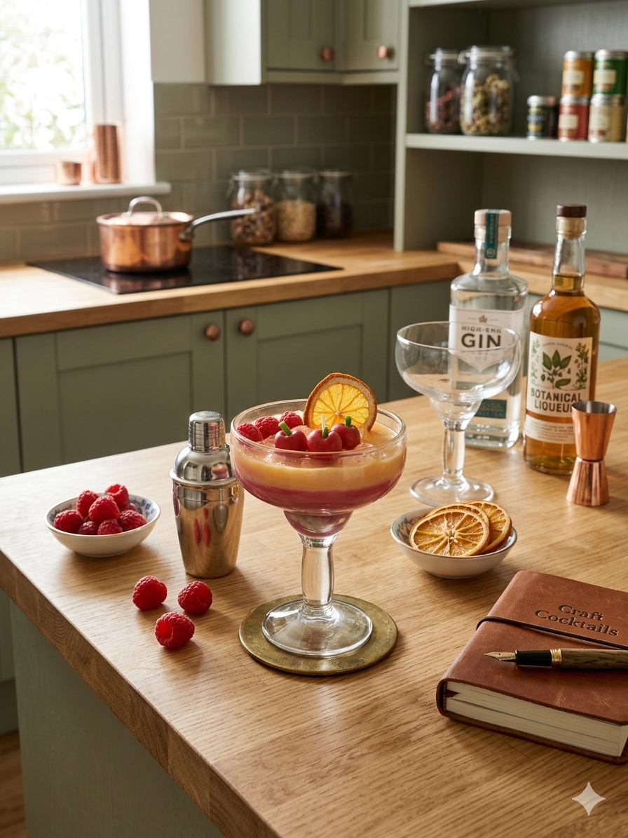 Amber Sunrise Tropical Cocktail Candle