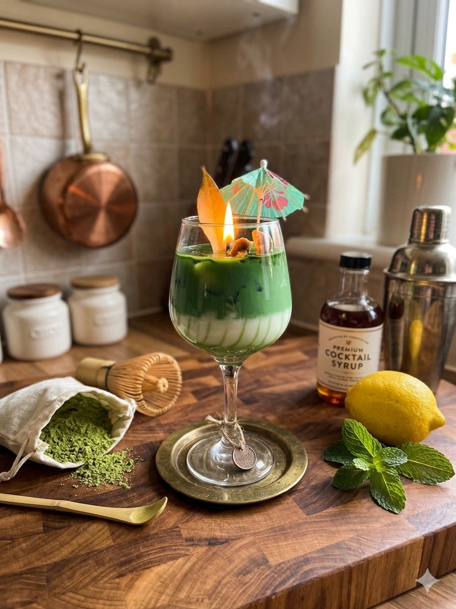 Mint Lemon Breeze Summer Cocktail Candle