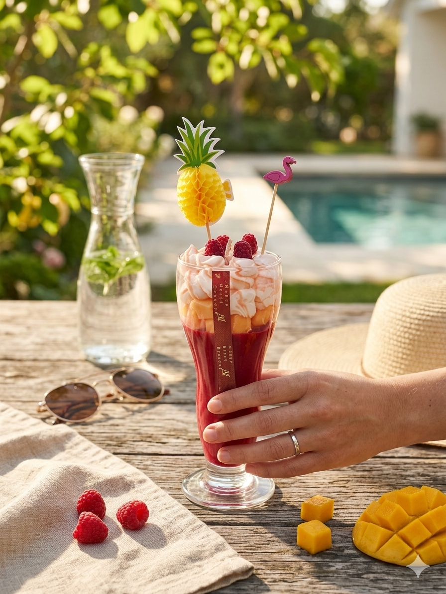 Mango 🥭 Berry summer dessert handmade luxury candle