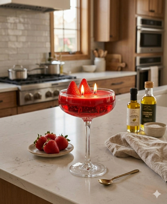Strawberry Gelée Coupe cocktail Candle strawberry scented candle