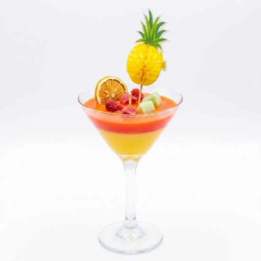Sunset Tropics Martini Artisan Candle orange tropical scent
