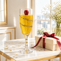 Golden Celebration Champagne Glass Gel Candle